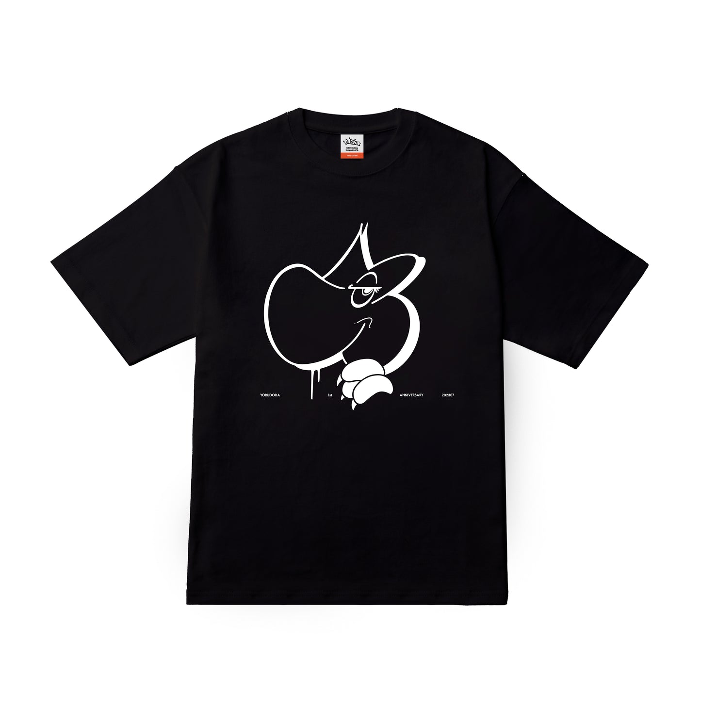 5.6oz Big silhouette TEE “YORUDORA 1st anniversary” B