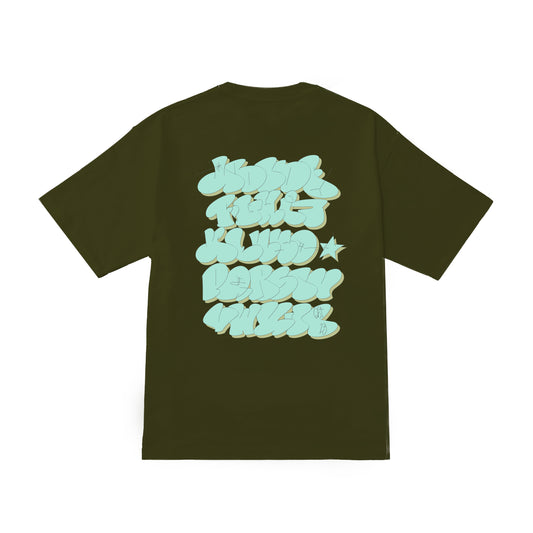 5.6oz Big silhouette TEE “A to Z TEE” City Green