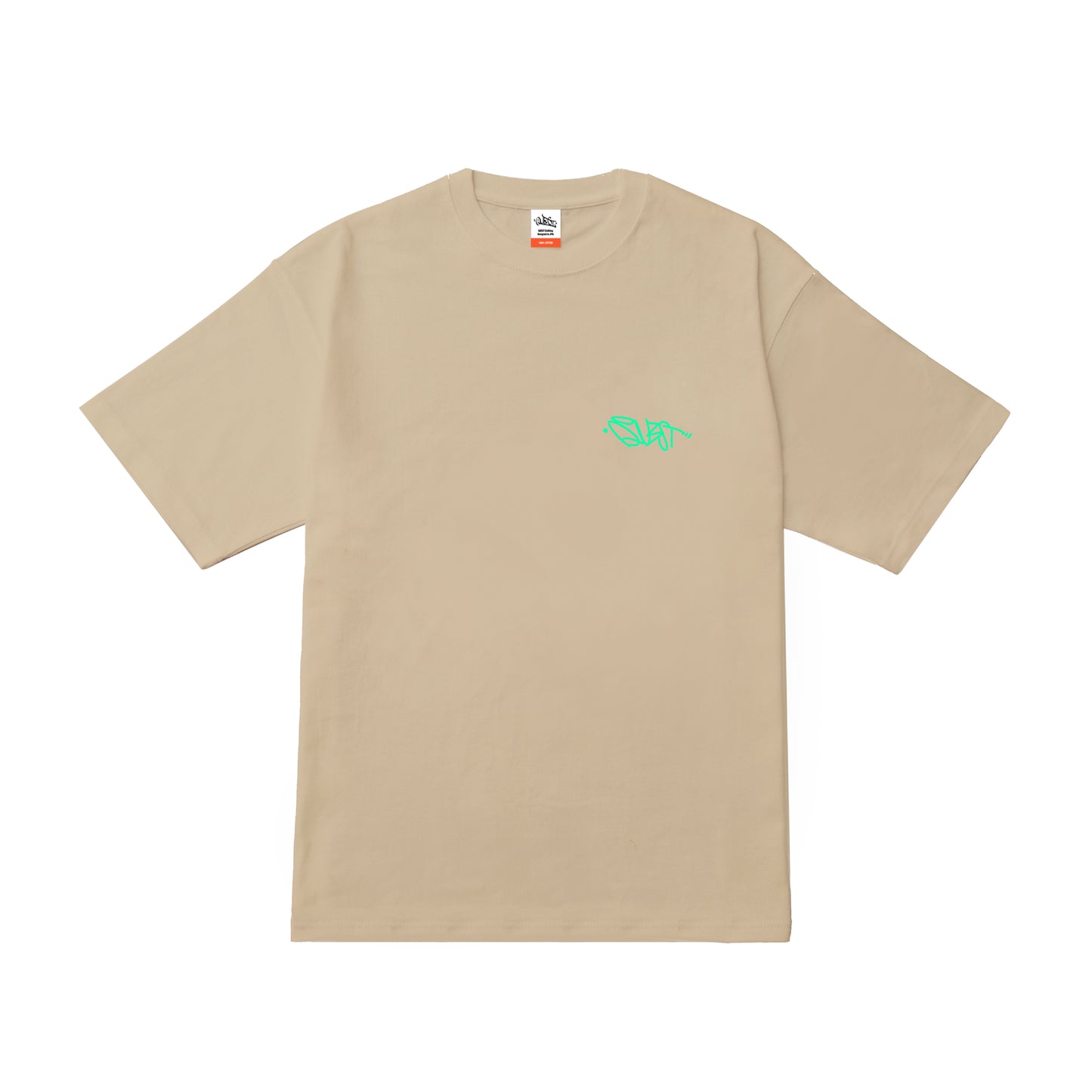 5.6oz Big silhouette TEE “A to Z TEE” Sand Beige